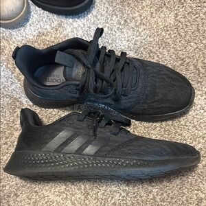 Adidas Triple Black Athletic Sneakers Worn Once